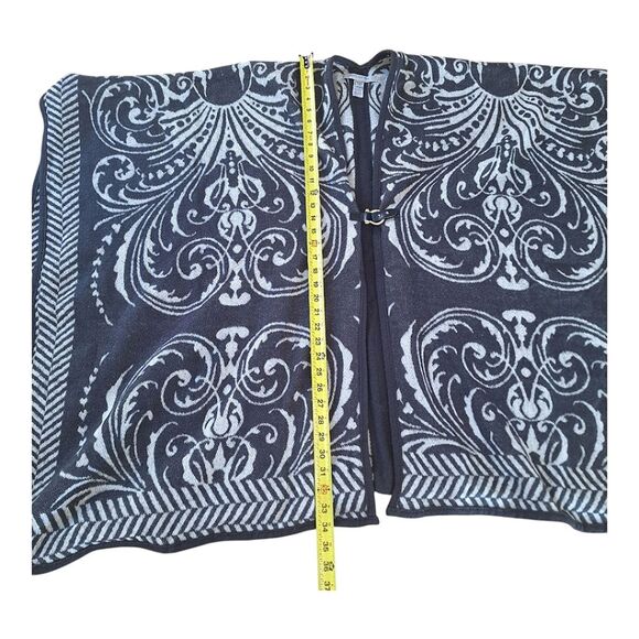 Marc New York Poncho Wrap One Size Cozy Open Front Shawl Kimono Oversized Gray - Picture 8 of 14